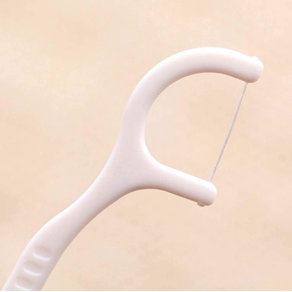 HouChanges Floss Sticks Dental Floss Picks Complete Clean,2 in 1 Dental Toothpick Polyethylene Resistant Dental, Cardamom(30Pcs)