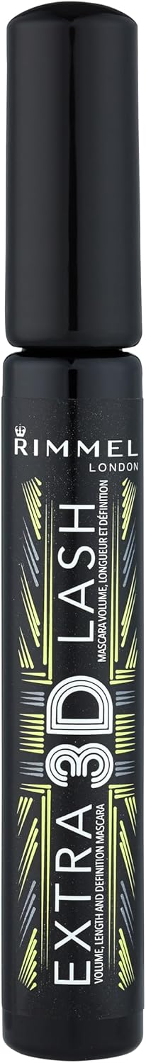 Rimmel Extra 3D Lash Volumising Mascara, 8 ml (Pack of 1), Black