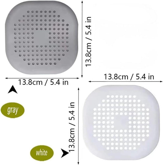 2 Pcs Silicone Drain Protector with Sucker, Sink Strainer Protector, Shower Drain Covers Hair Catcher, Strainer Plug Trap Filter for Bathroom, Bathtub, Kitchen