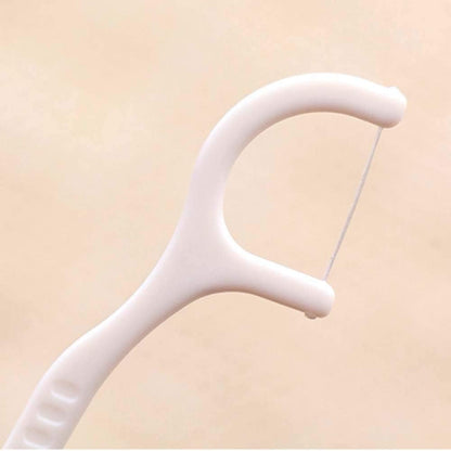 HouChanges Floss Sticks Dental Floss Picks Complete Clean,2 in 1 Dental Toothpick Polyethylene Resistant Dental, Cardamom（30Pcs）