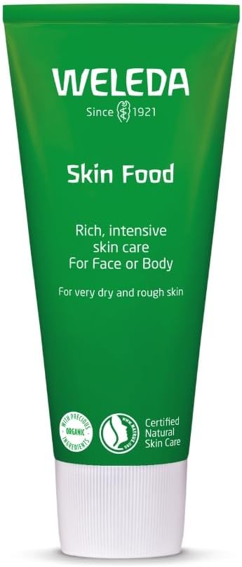 Weleda Skin Food, Dry Skin Moisturiser, Moisturising Cream & Primer, Face & Body, For Men & Women, Multiple Uses, 100% Certified Natural, Organic, 75ml