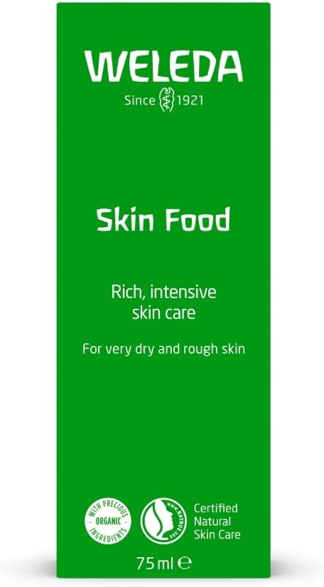 Weleda Skin Food, Dry Skin Moisturiser, Moisturising Cream & Primer, Face & Body, For Men & Women, Multiple Uses, 100% Certified Natural, Organic, 75ml