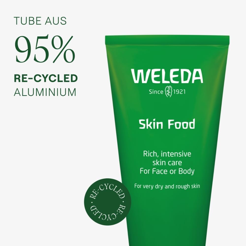 Weleda Skin Food, Dry Skin Moisturiser, Moisturising Cream & Primer, Face & Body, For Men & Women, Multiple Uses, 100% Certified Natural, Organic, 75ml