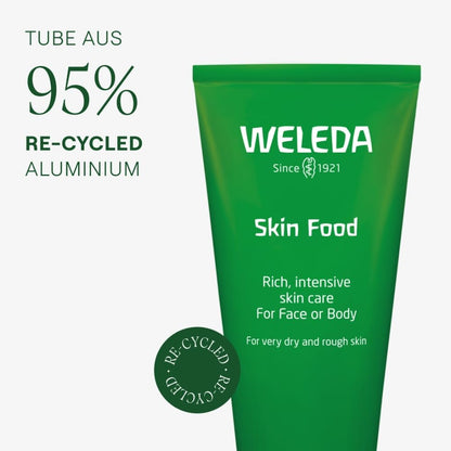 Weleda Skin Food, Dry Skin Moisturiser, Moisturising Cream & Primer, Face & Body, For Men & Women, Multiple Uses, 100% Certified Natural, Organic, 75ml