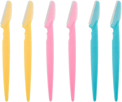 ILLUVA Eyebrow Razors Facial Hair Remover Shaver Trimmer Shaper, Exfoliating Dermaplaning Tool for Women and Men 6 Pcs