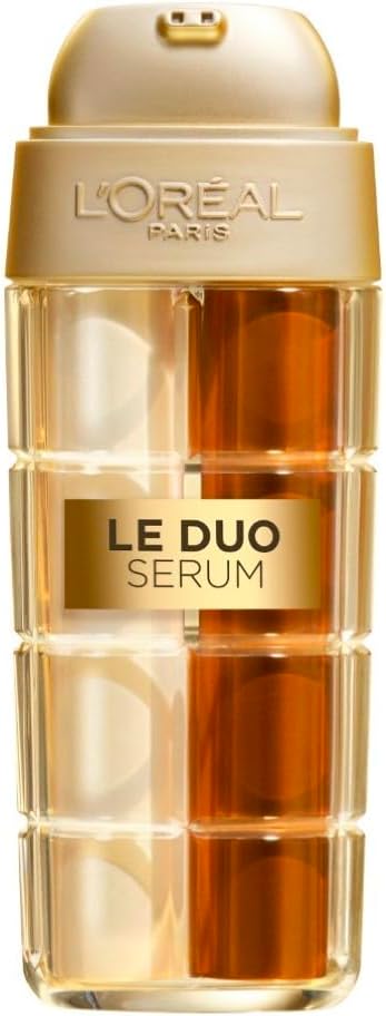 L'Oréal Paris Age Defying Face Serum, Le Duo Serum, Instant Firmness & Wrinkle Reduction for Mature Skin, Advanced Innovation, Radiant Complexion, Youthful Contours, 30ml