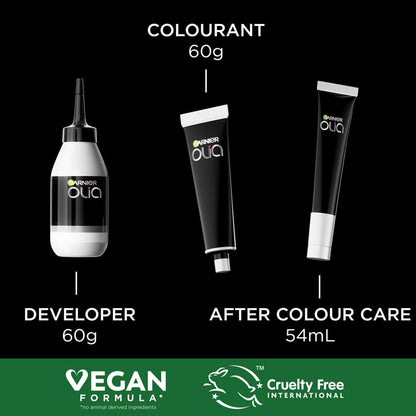 Garnier Olia 7.0 Dark Blonde, oil-powered, no-ammonia. 100% grey coverage. Luminous, long-lasting, vibrant dark blonde hair color with incredible shine and softness.