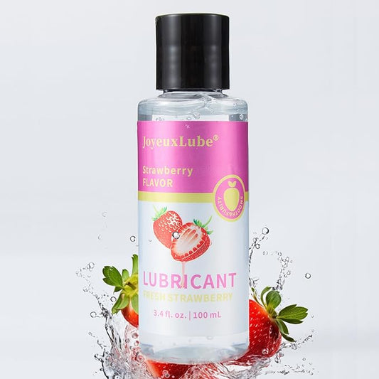 Water-Based Lube Strawberry Flavored Lubricant Personal Lube for Men Women and Couples 100ml (Strawberry)