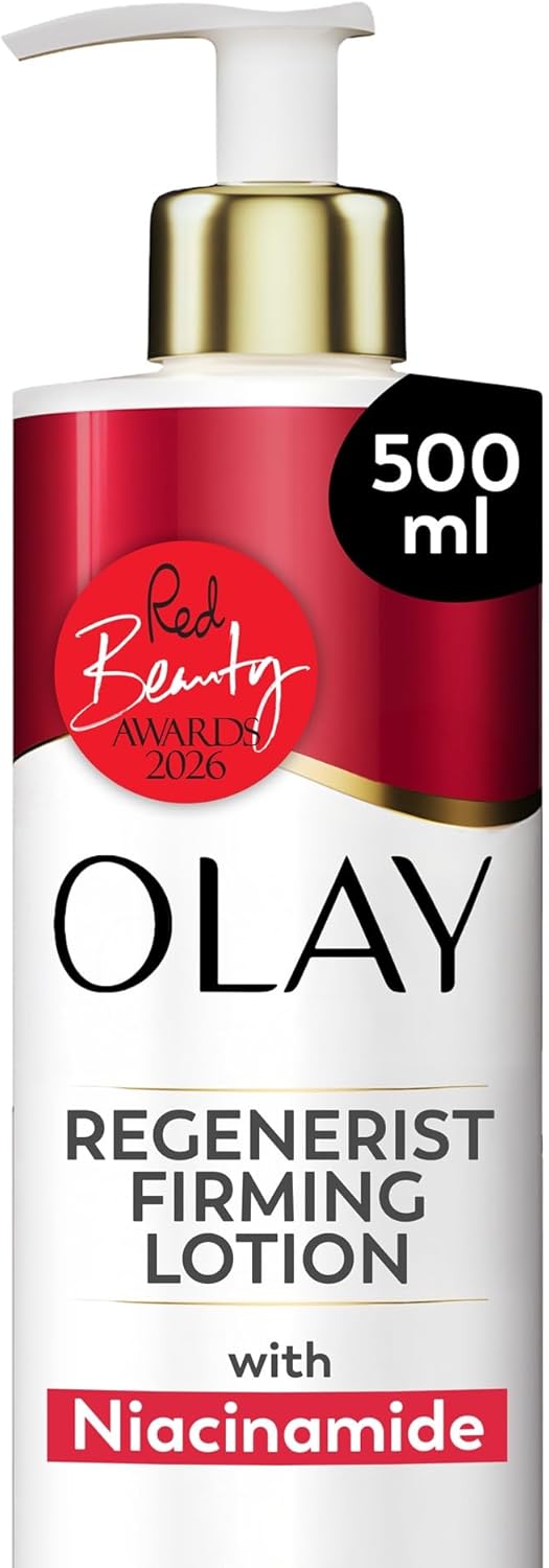 Olay Niacinamide Regenerist Body Lotion, 24HR Moisturising Cream For Full Body Skin Care, Defies Aging, With Niacinamide, Vitamin B5 B3, Glycerin, Smooth and Moisturised Skin, No Greasy Residue, 500ml