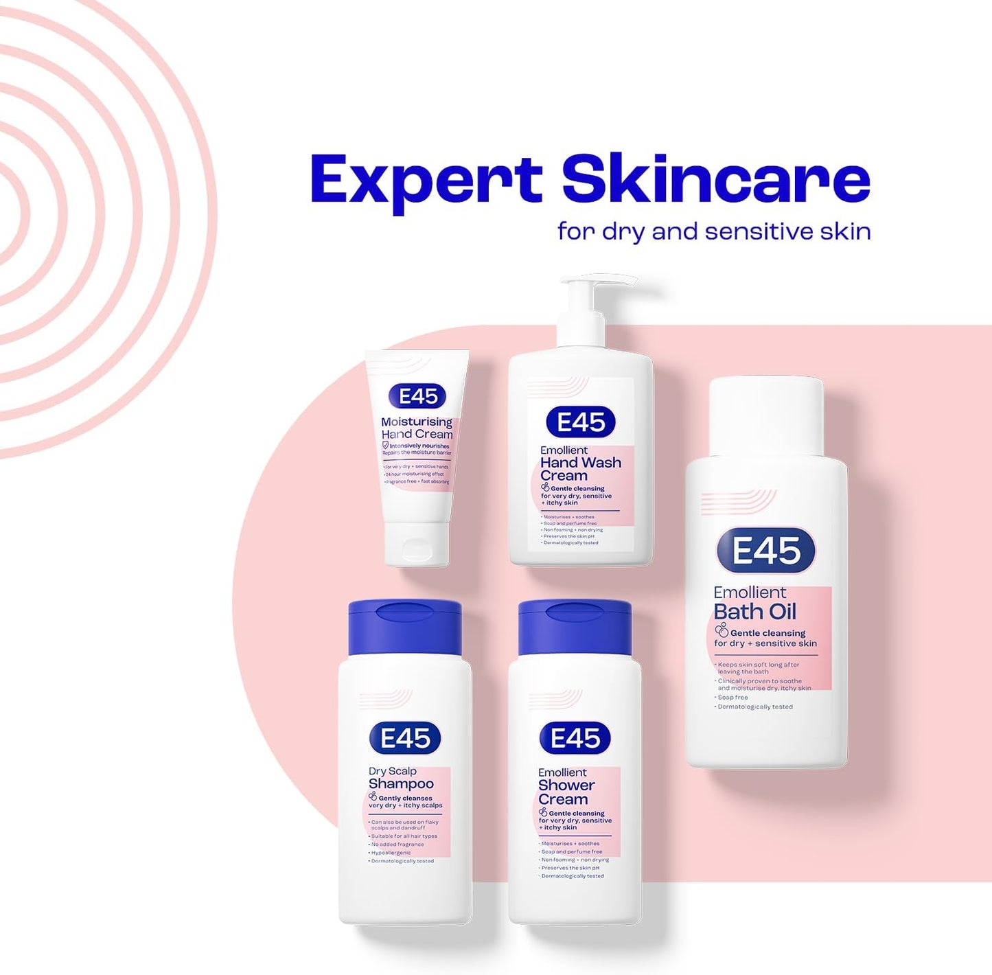E45 Dry Scalp Shampoo for Very Dry, Itchy and Flaky Scalp - Anti Dandruff Shampoo with hydrating Vitamin B5 – Free from fragrance, soap and perfume 200ml
