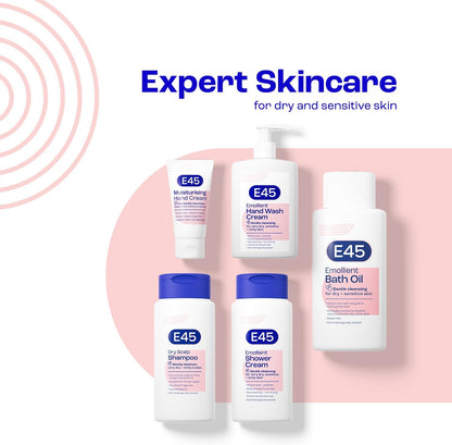 E45 Dry Scalp Shampoo for Very Dry, Itchy and Flaky Scalp - Anti Dandruff Shampoo with hydrating Vitamin B5 – Free from fragrance, soap and perfume 200ml