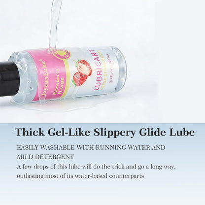Water-Based Lube Strawberry Flavored Lubricant Personal Lube for Men Women and Couples 100ml (Strawberry)