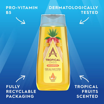 Astonish Tropical Shampoo with Pro-Vitamin B5, 400ml