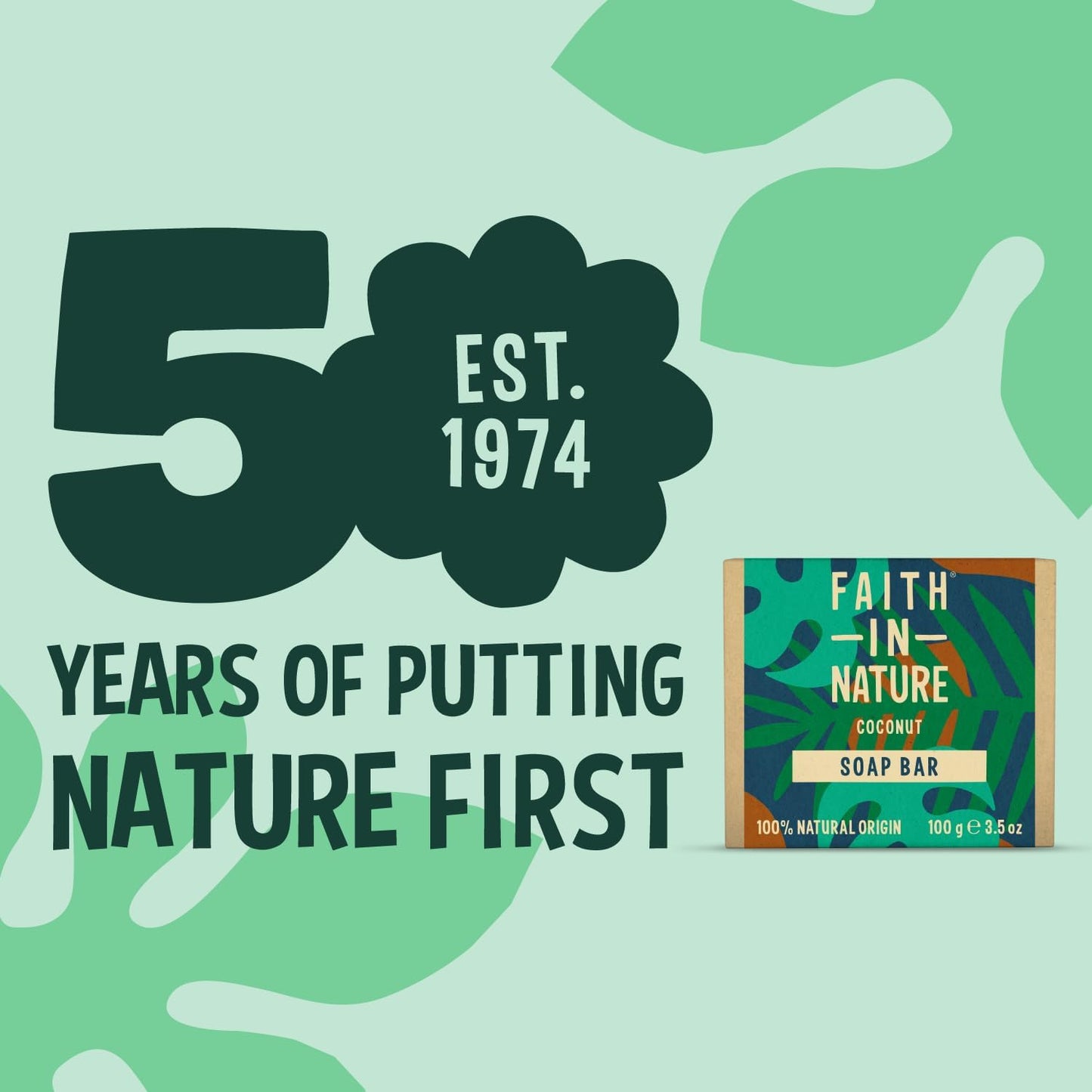 Faith In Nature Natural Coconut Hand Soap Bar, Hydrating, Vegan & Cruelty Free, No SLS or Parabens, 100g