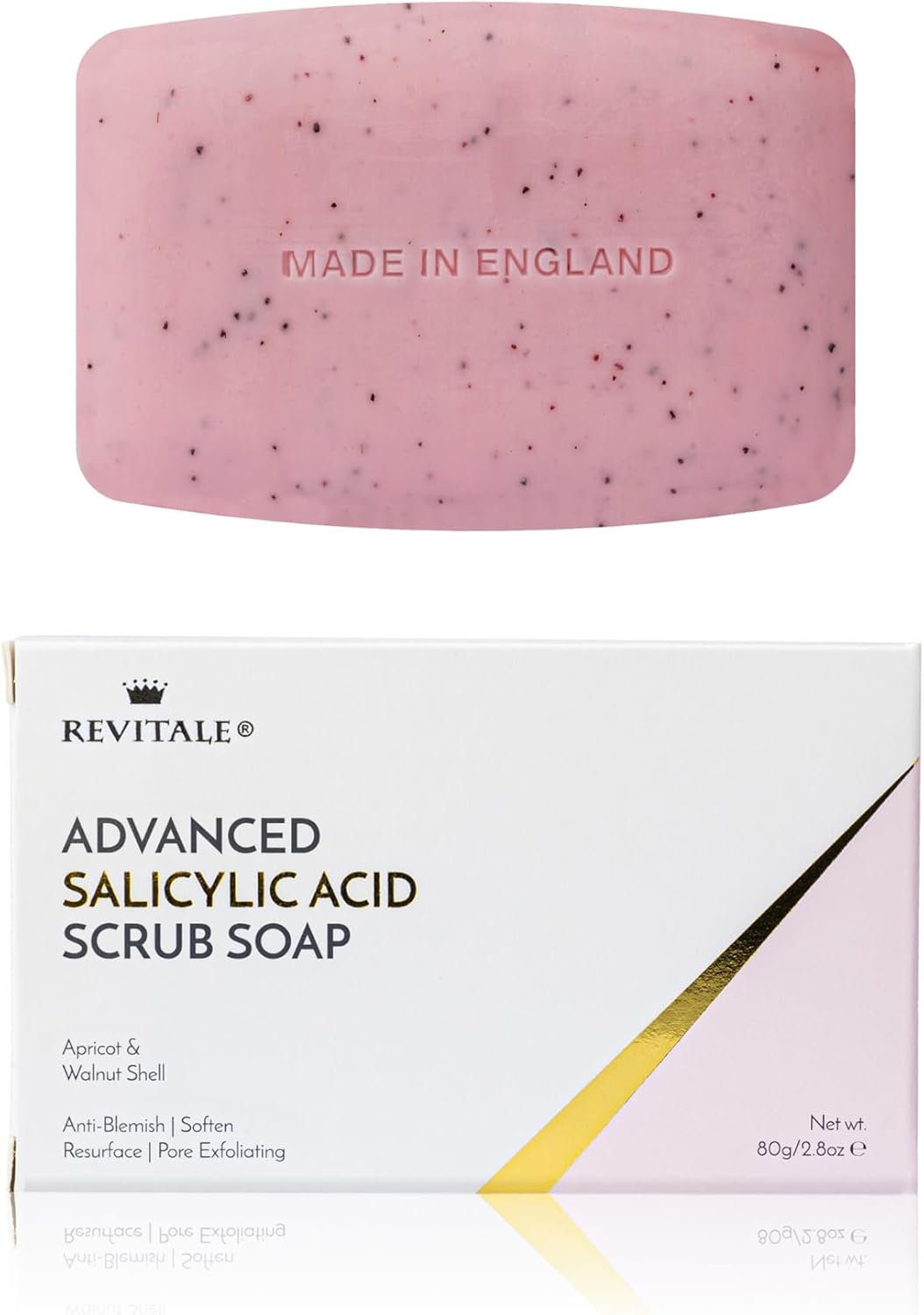 Revitale Advanced BHA Salicylic Acid Scrub Soap – Exfoliating Bar for Face & Body, Deep Pore Cleanser, Anti-Blemish, Skin Softening