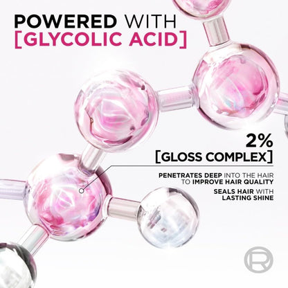 L'Oreal Paris Shampoo for Dull Porous Hair, Elvive Glycolic Gloss Sulphate-Free with Glycolic Acid Complex for Mirror-like shine, Instantly Transforms Dull Hair for Shine, Smoothness & Strength, 200ml