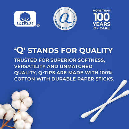 Q-tips Cotton Swabs, Original, For Home, First Aid and Beauty, 100% Cotton, 500 Count