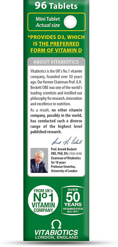 Vitamin D Tablets 2000IU, Vitabiotics Ultra-96 Count 1-Pack