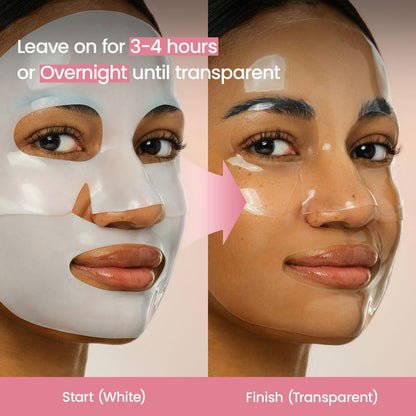 BIODANCE Bio-Collagen Real Deep Face Mask 4 Pcs | Hydrogel Overnight Mask | Pore Minimizing and Elasticity Improvement | Korean Face Mask for Glass Skin | Korean Skincare, Easter Gifts