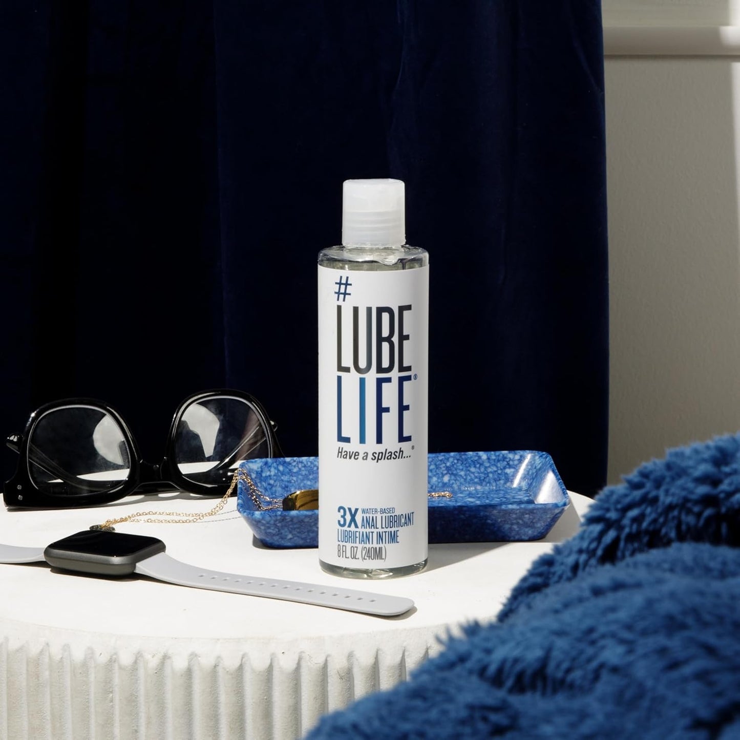 LubeLife 3X Anal Lubricant, Thicker Water-Based lube for Men, Women and Couples, Extra Protection, Non-Sticky, Smooth Glide, 8 Fl Oz