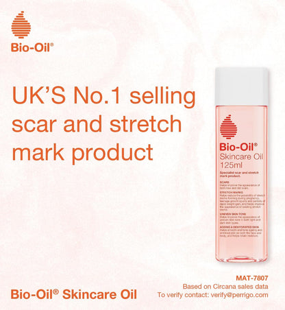 Bio Oil Body Skin Care Oil (125ml) - Firming Skincare That Reduces Appearance Of Stretch Marks & Scars - Grease Free Moisturiser Lotion - With Vitamin E & Vitamin A