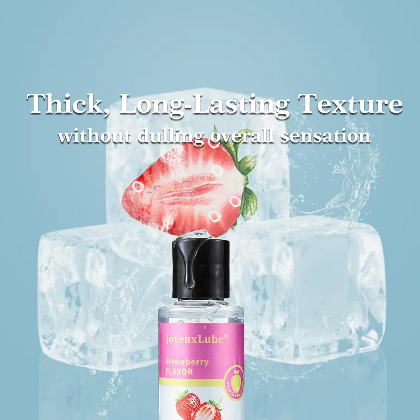 Water-Based Lube Strawberry Flavored Lubricant Personal Lube for Men Women and Couples 100ml (Strawberry)