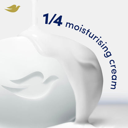Dove Original Beauty Bar Soap with ¼ Moisturising Cream for Softer, Smoother, Healthier-Looking Skin 4x 90 g