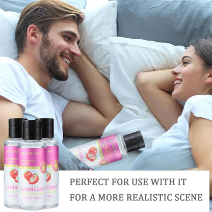 Water-Based Lube Strawberry Flavored Lubricant Personal Lube for Men Women and Couples 100ml (Strawberry)