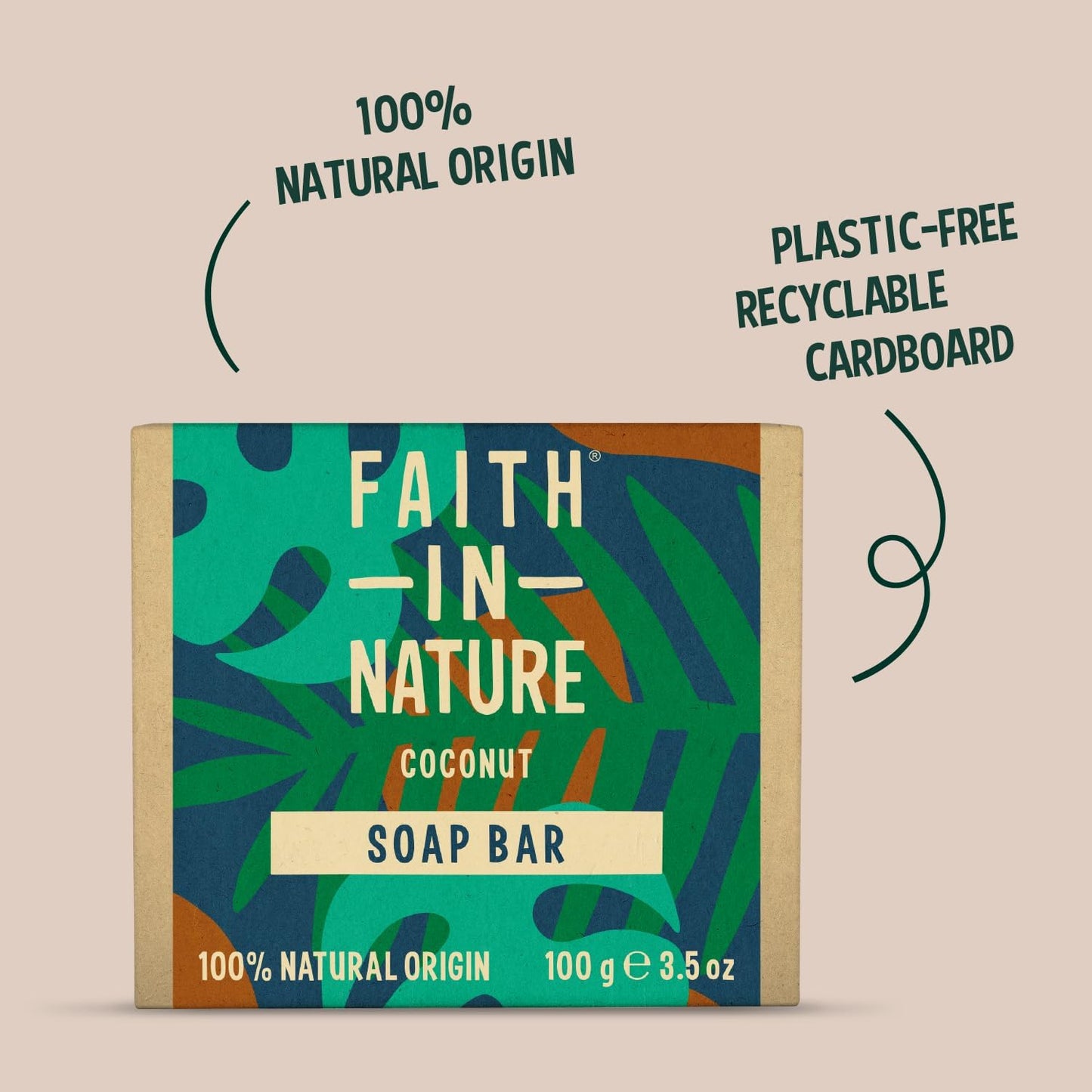 Faith In Nature Natural Coconut Hand Soap Bar, Hydrating, Vegan & Cruelty Free, No SLS or Parabens, 100g