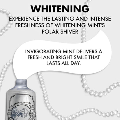 Marvis Whitening Toothpaste, Mint, 85ml, Promotes the Natural Whitening of the Teeth, Plaque Removal Toothpaste, Long-Lasting Freshness