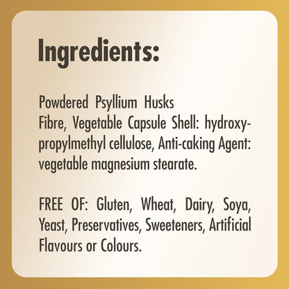 Solgar Psyllium Husks Fibre 500 Mg Vegetable Capsules, Pack of 200, High in Soluble Fiber, Vegan