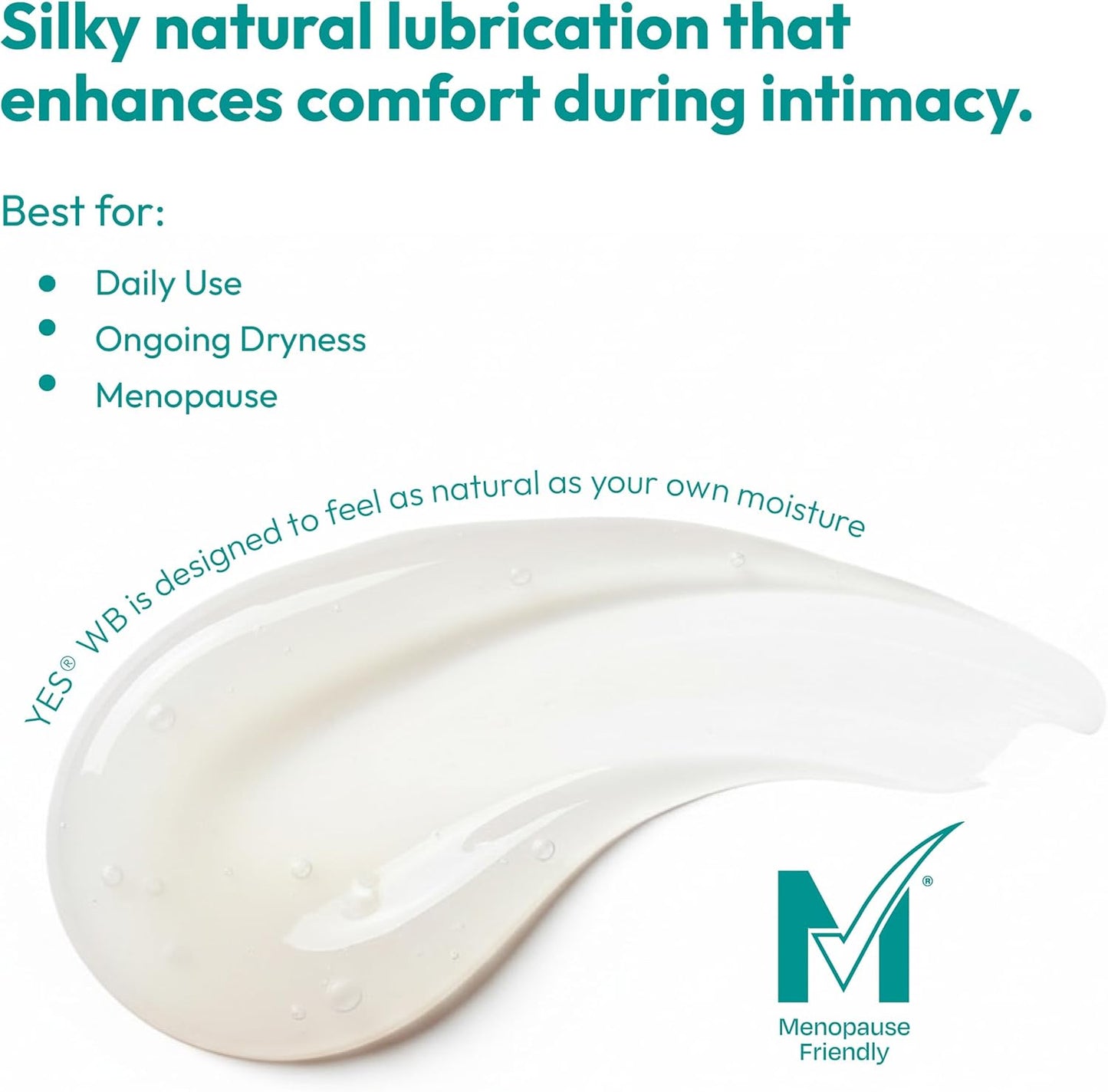 YES® WB Water-Based Personal Lubricant | Intensely Hydrating Water-Based Lube | Certified Organic | Made Without Hormones or Glycerine | pH Matched (150ml)