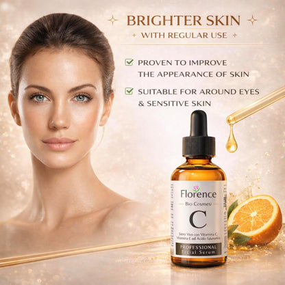 Big 2.11oz. Organic Vitamin C Serum for Face. Anti-Dark Spots, Wrinkles Skin Repair Serum with Hyaluronic Acid, Vitamin C & Niacinamide. All-in-One Brightening, Anti Aging Facial & Eye Area Skincare