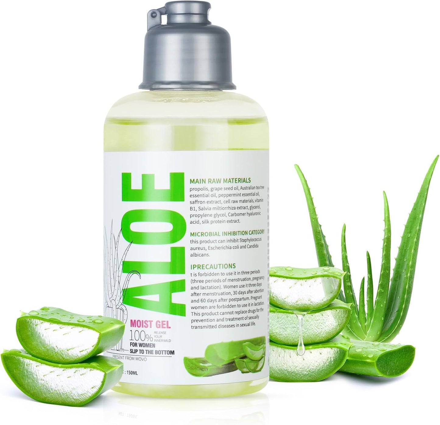 ACWOO Water Based gel Lube, 150ML Safe Natural Aloe Lubricant, Gentle Paraben Free Personal Lubricant, Zero Residue, Long-Lasting Comfort, Increased Sensitivity