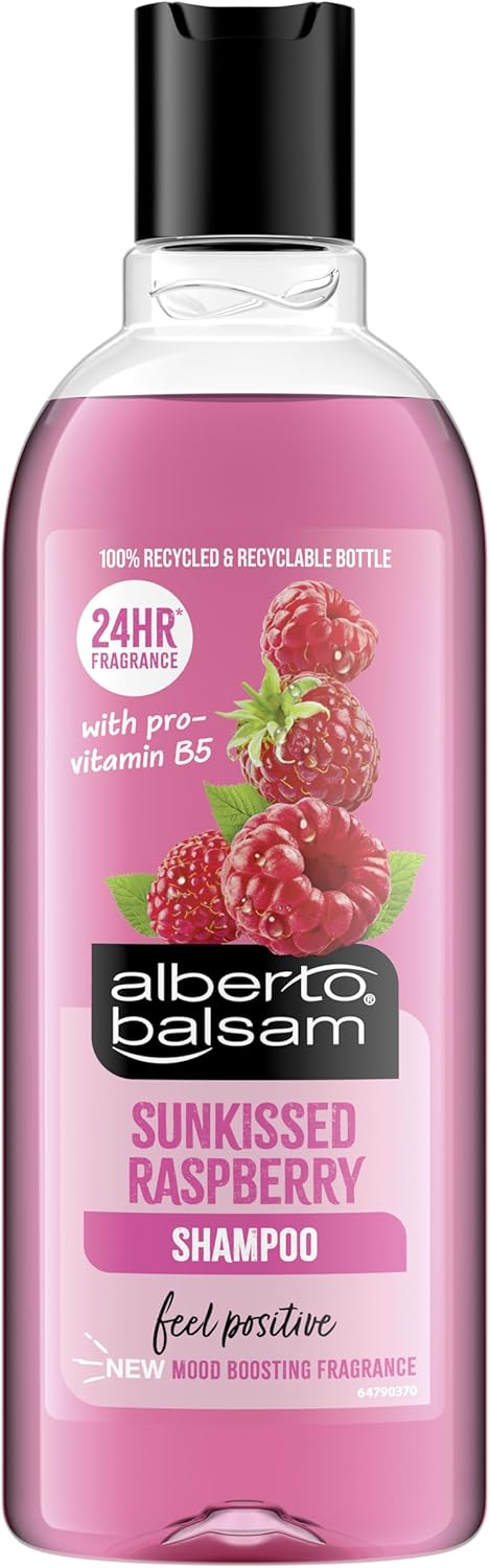 Alberto Balsam Sunkissed Raspberry Shampoo - 300ml - 24HR Fragrance - Pro-Vitamin B5 - All Hair Types