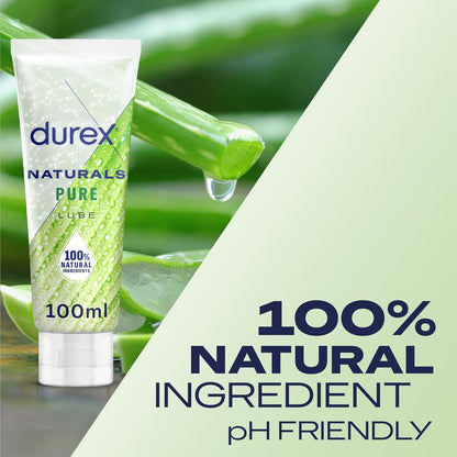 Durex Lube, Naturals Pure, Intimate Pleasure, Water-Based,100 ml (Pack of 1)