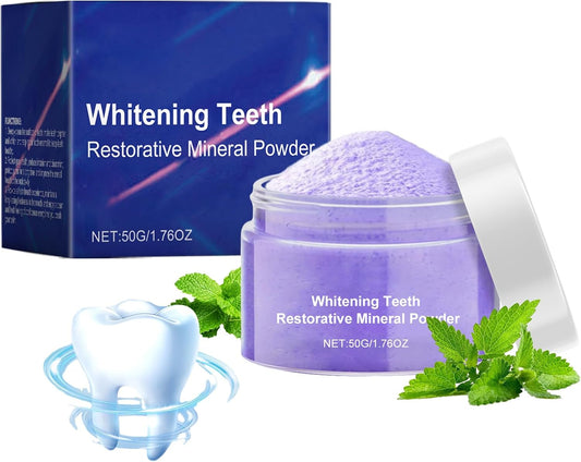 Teeth Whitening Powder - Enamel-Safe & Sensitivity-Free, Natural Stain Remover for Coffee, Wine, Smoking & Tea, Gum Protection & Freshen Breath (50g (Pack of 1))