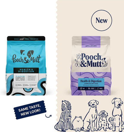 Pooch & Mutt - Health & Digestion, Complete Dry Dog Food (Grain Free), Salmon and Sweet Potato, 2kg