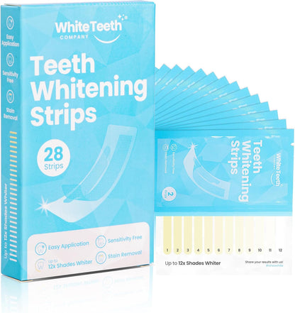 Teeth Whitening Strips - Dentist Approved - Brighter, Whiter Smile - Enamel Safe for Sensitive Teeth - Peroxide Free - Removes Coffee, Tea, Wine & Smoking Stains - 28 Strips