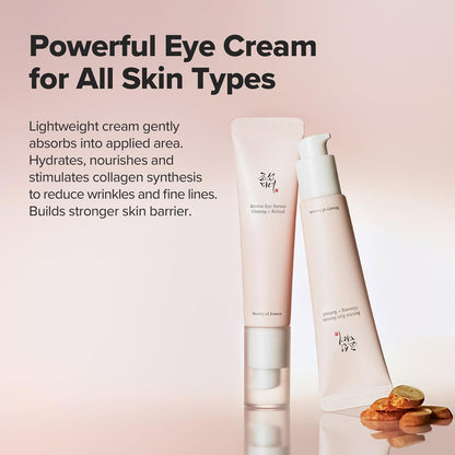 Beauty of Joseon Revive Eye Serum with Retinal Niacinamide Correction for Puffy Eye Bags Fine Lines Dark Circles Wrinkles, Korean Skin Care 30ml, 1.01 fl.oz