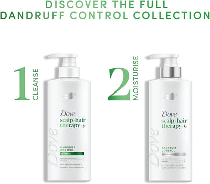 Dove Scalp + Hair Therapy Dandruff Control Shampoo hair care with Salicylic Acid, Piroctone and Panthenol for up to 100% flake-free scalp* 400 ml