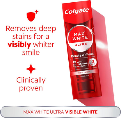 Colgate Max White Ultra Active Foam Toothpate 75ml