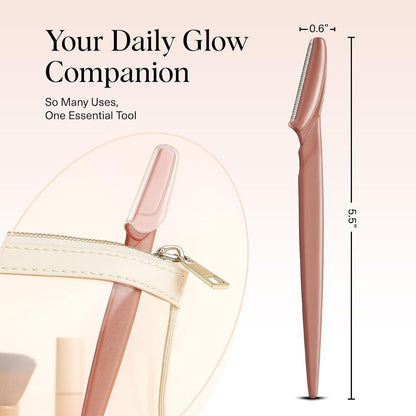 Kitsch Dermaplane Razor for Women Face – Face Razors for Women & Men, Eye Brow Razors & Face Shaver – Exfoliating Facial Razor & Dermaplaner as Skin Care Tool for Smoother Skin - Terracotta, 12 pcs