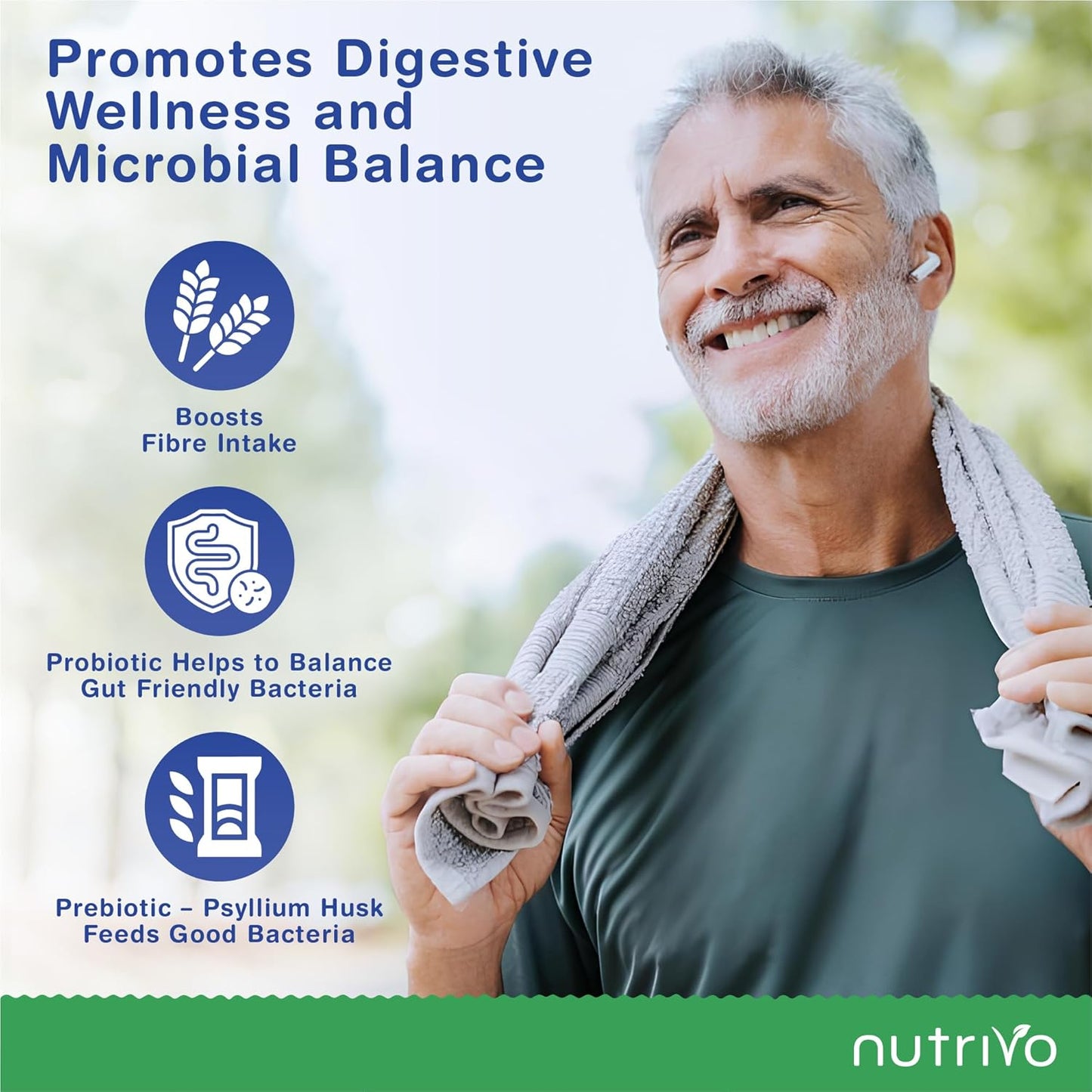 Fibre Supplement - Psyllium Husk 5000mg (500mg of 10:1 Extract) & Probiotic 400 Million CFU Lactobacillus Acidophilus – Digestive, Gut Health Support & Stool Softener -120 Psyllium Husks Capsules