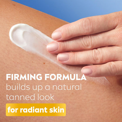 NIVEA Q10 Firming + Bronze Gradual Tan Body Lotion (400 ml), Firming Cream for Bronzed Skin with Q10, Supports a Gradual Tan, Tanning Moisturiser for a Sun-Kissed Radiant Glow
