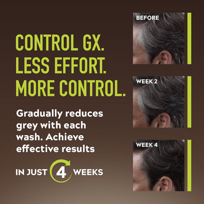 Just For Men Control Gx Reducing Shampoo for Grey Hair, with Coconut Oil and Aloe Vera, Unscented, Grey, 118 ml (Pack of 1)