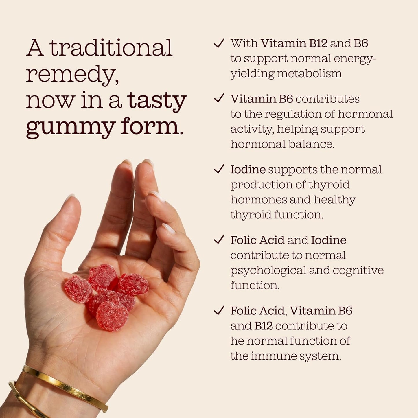 Apple Cider Vinegar Gummies with The Mother 1000mg | Enhanced with Vitamin B12 & Folic Acid | 60 Vegan ACV Capsules with Pomegranate & Beetroot Powder | Natural Ingredients by Free Soul