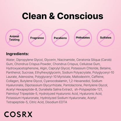 COSRX Pink Peptide Collagen Hydrogel Eye Patches Wrinkle Patches for Puffy Eyes, Dark Circles, Eye Bags, Wrinkles and Fine Lines, Firming and Depuffing Under Eye Masks, Korean Skincare