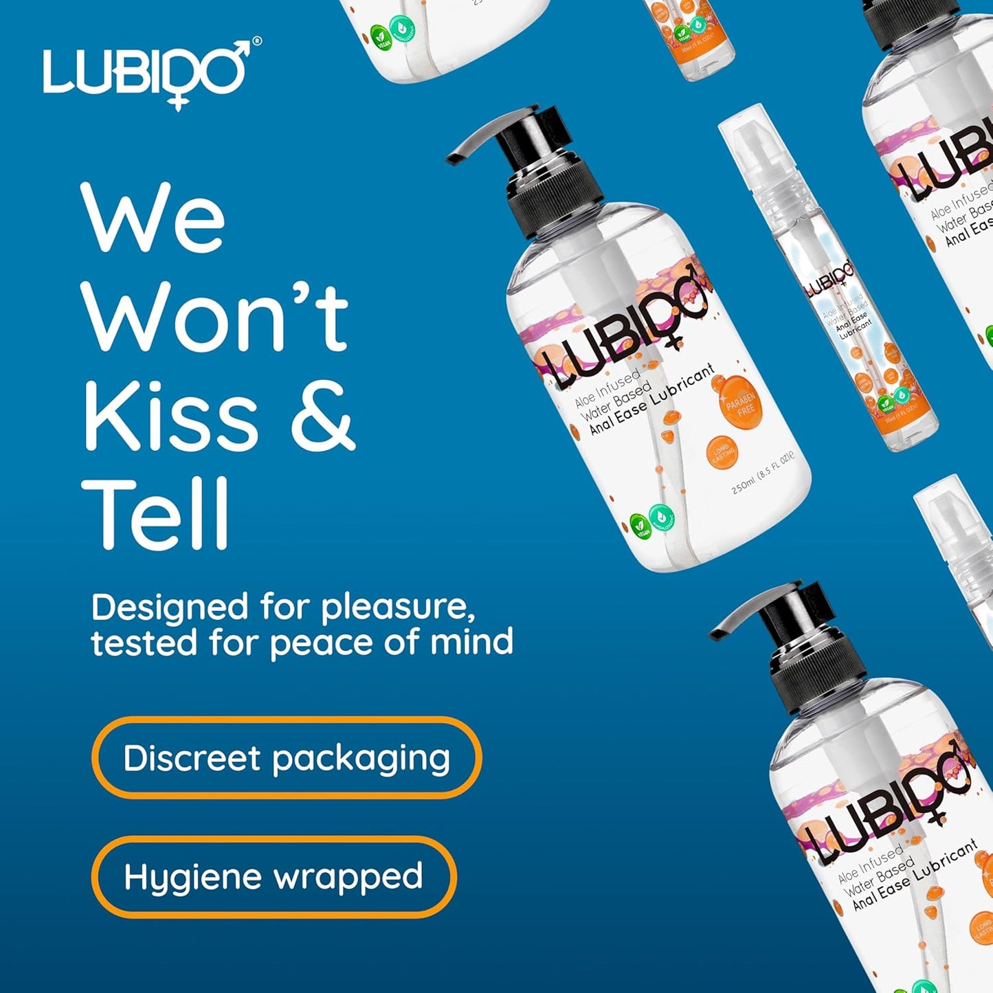 Lubido Aloe Infused Anal Ease Water Based Gel Lube - 250ml