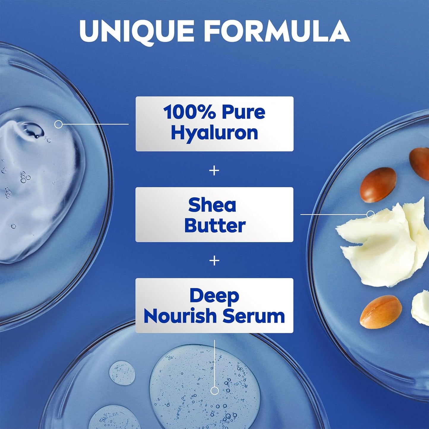 NIVEA Irresistibly Smooth Body Lotion (400ml), 72H Hydration NIVEA Moisturiser for Soft and Smooth Skin Made with Pure Hyaluron and Shea Butter, Intensive Moisturising Body Moisturiser